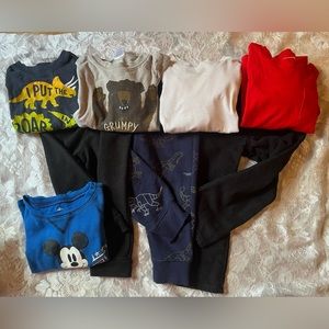 2T Bundle **Five Long Sleeve Shorts & Three Pairs of Pants**